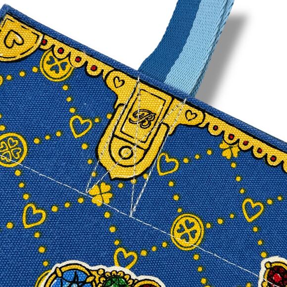 Brighton Glitterling Love Jewel Charm Print Canvas Tote Bag - Picture 4 of 9